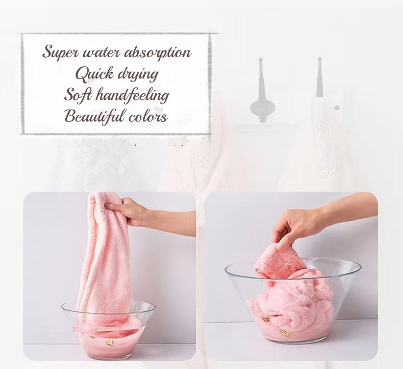 Microfiber Hair Drying Cap-2 Pcs