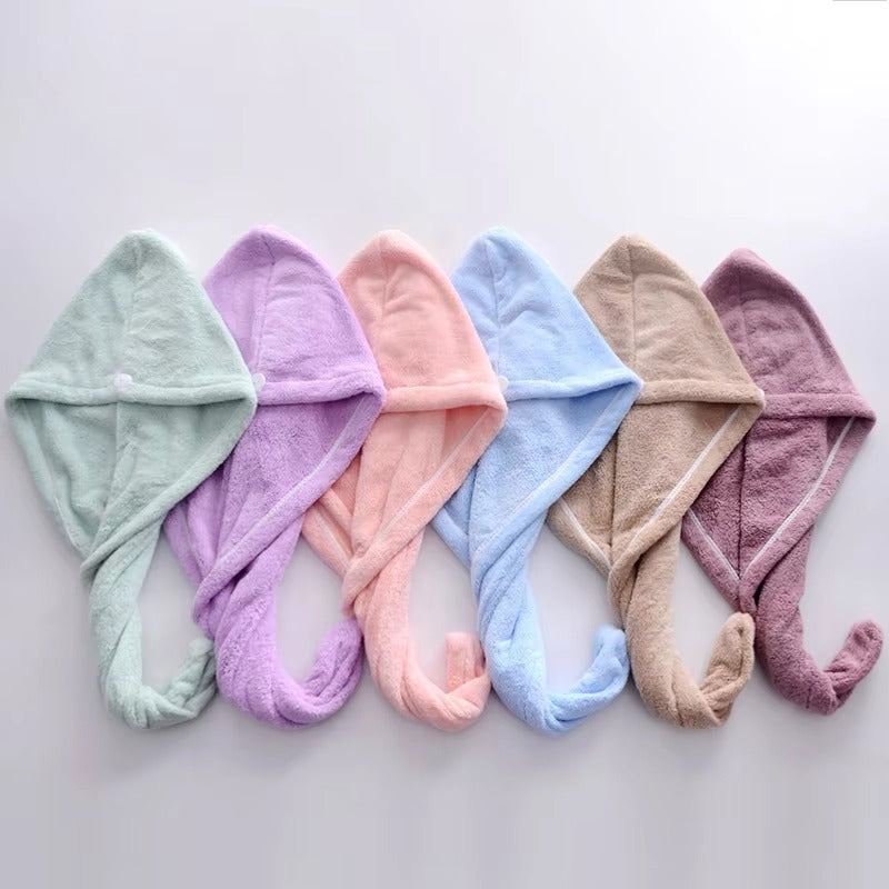 Microfiber Hair Drying Cap-2 Pcs
