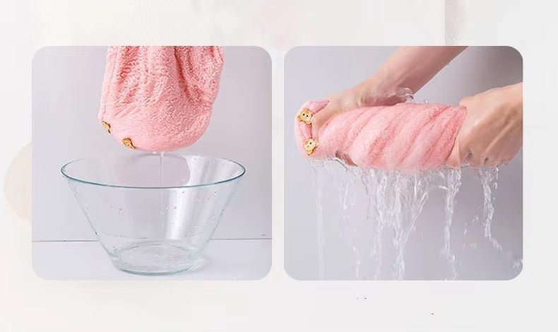 Microfiber Hair Drying Cap-2 Pcs