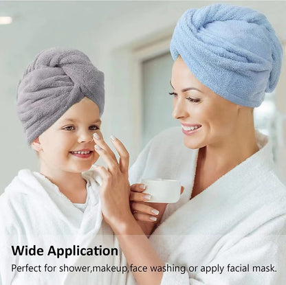 Microfiber Hair Drying Cap-2 Pcs