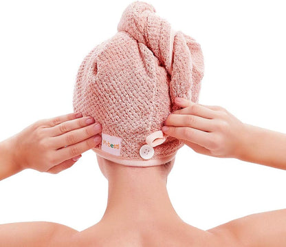 Microfiber Hair Drying Cap-2 Pcs