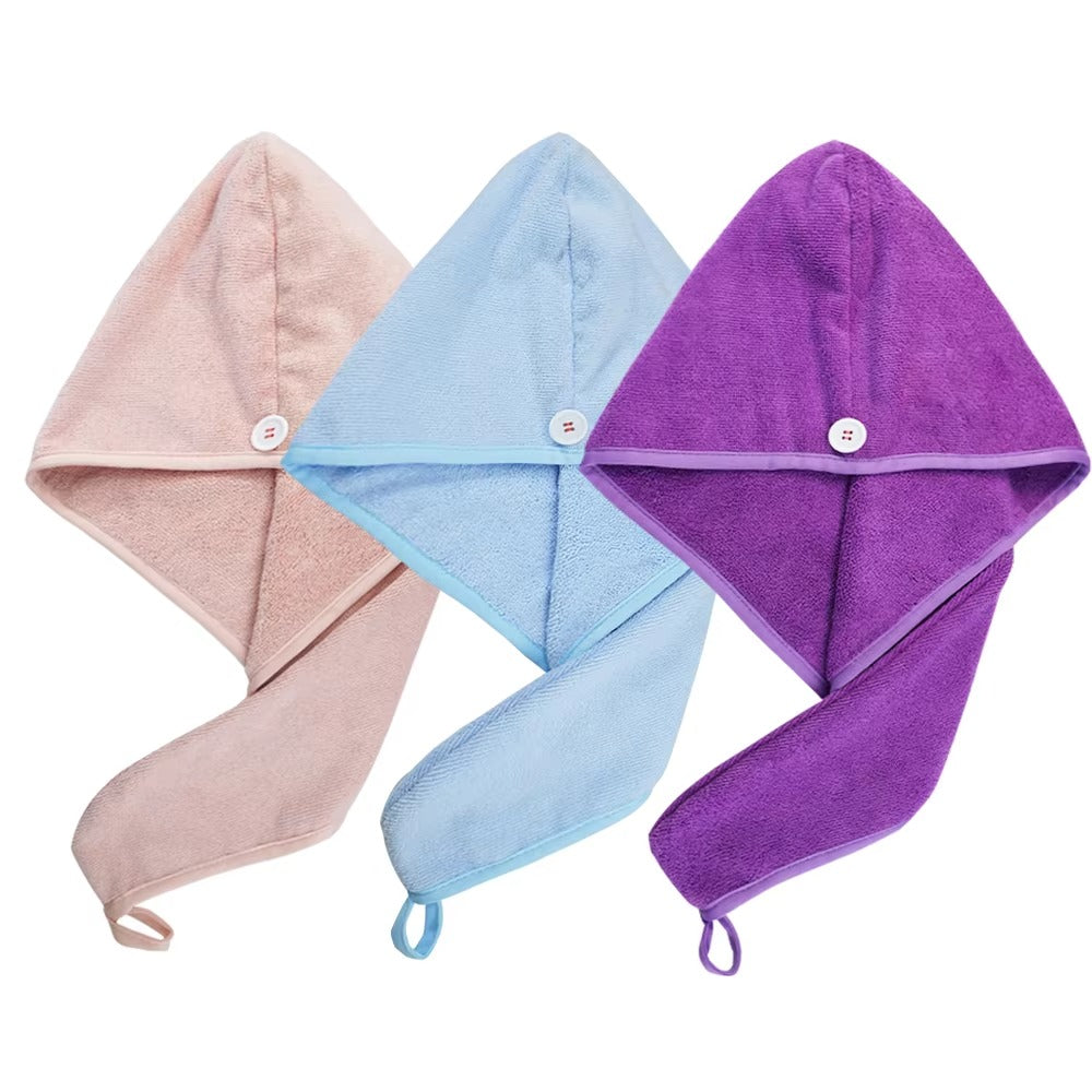 Microfiber Hair Drying Cap-2 Pcs